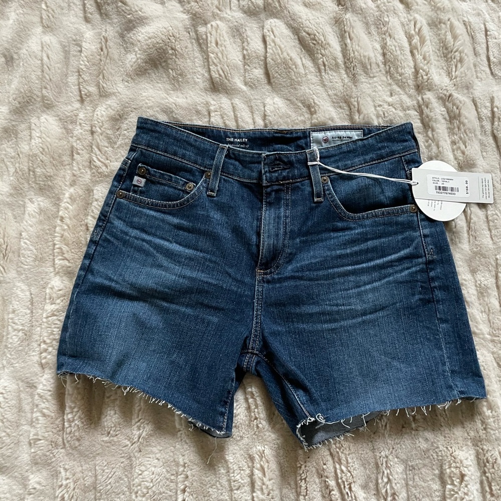 Dark wash denim shorts , brand new with tags